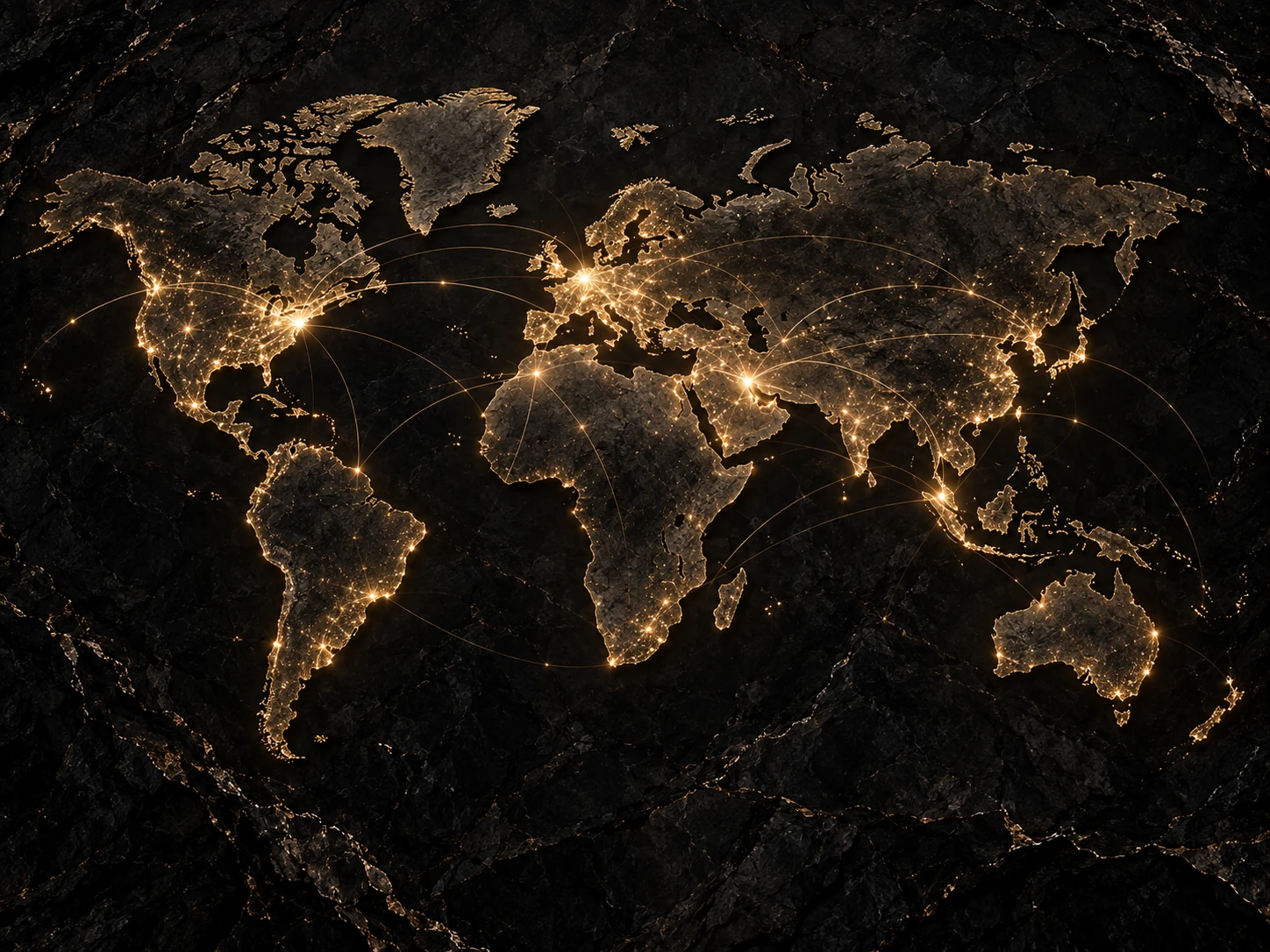 Carte du monde illustrant le réseau international ORYA